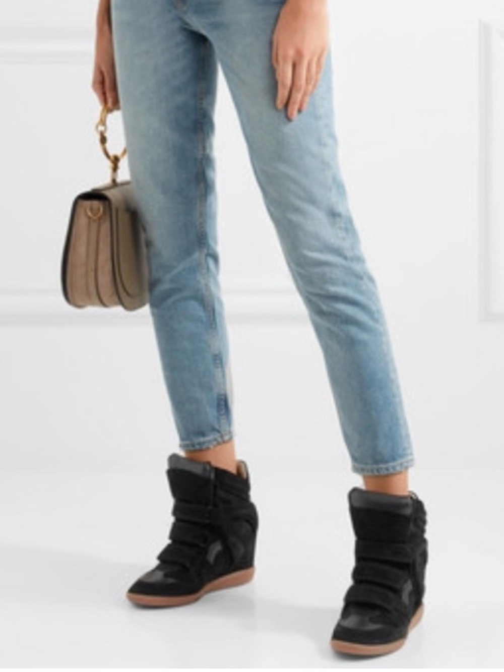 Isabel Marant Black Wedge High-Top Sneakers for Women 37 - Picture 6 of 6